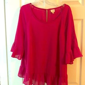 Flutter sleeve blouse